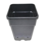 Quadratischer Pflanztopf 30x30x31 cm mit 18 Litern Volumen, schwarzer Kunststoff