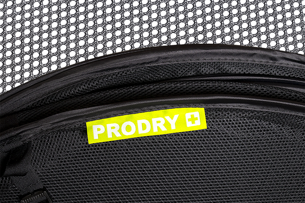 Prodry Trockennetz Detail mit luftdurchlässigem Mesh Material
