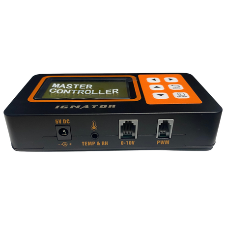 Anschlüsse des Ignator LC1 Controllers für 0–10V, PWM, Temp- & Feuchtigkeitssensor.