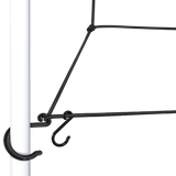 Pflanzennetz in Growbox montiert zur Pflanzenführung und Stabilisierung