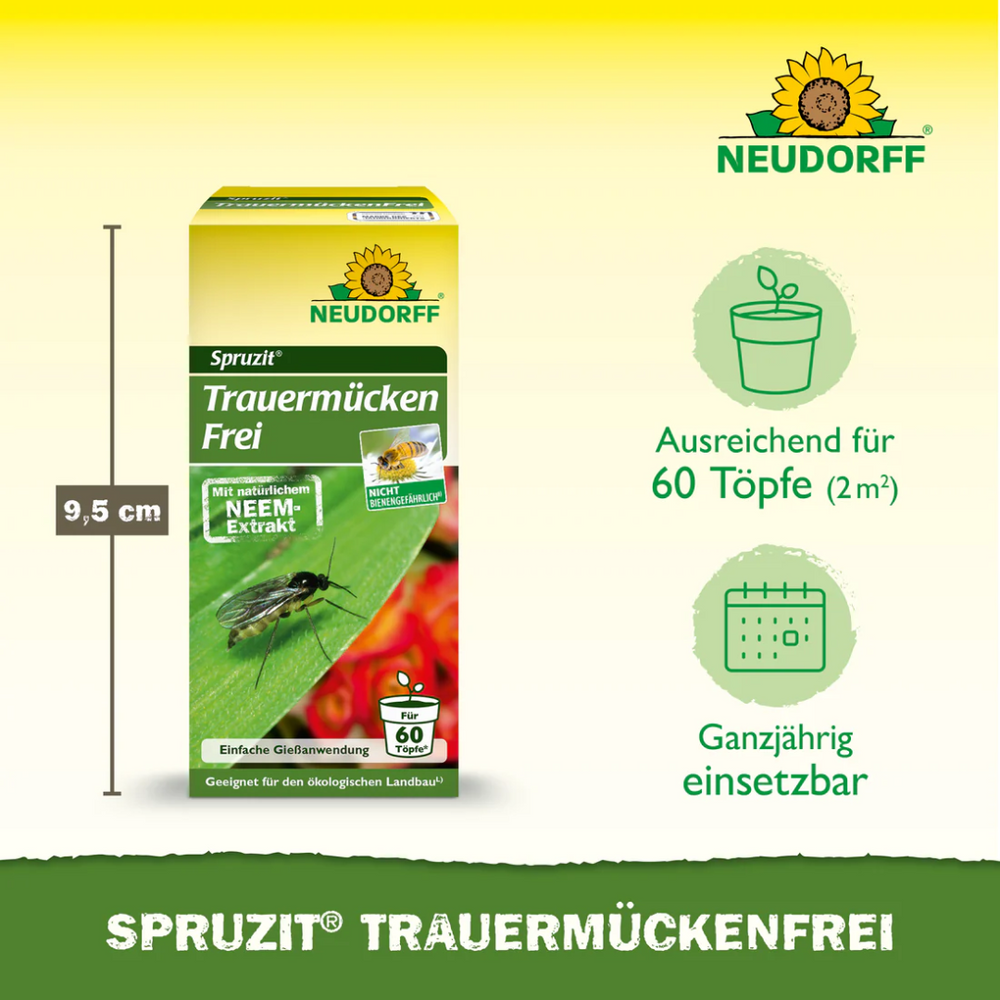 Spruzit TrauermückenFrei 30 ml – ausreichend für 60 Töpfe, ganzjährig einsetzbar