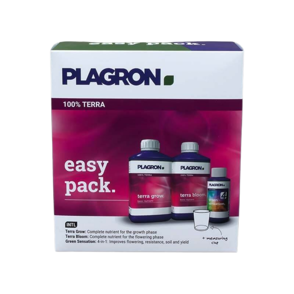 Plagron Easy Pack 100% Terra – Komplettset mit Dünger für Wachstum und Blüte