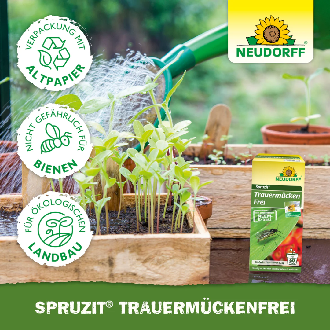 Spruzit TrauermückenFrei – biologische Schädlingsbekämpfung, bienenfreundlich und für ökologischen Landbau geeignet