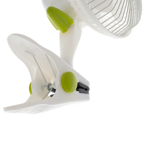 Unteransicht des robusten Clips mit Metallfedermechanismus zur sicheren Befestigung des Garden HighPro Clip-Ventilators.