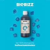 BioBizz Bio·Heaven Stoffwechselstimulator mit blauen Blüten auf Produktbild
