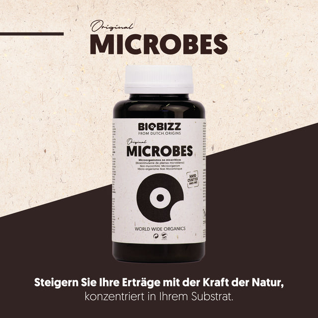 BioBizz Microbes Pulver 150 g Bodenverbesserer für starke Wurzeln und höhere Erträge
