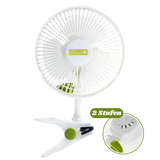Der Garden HighPro Clip-Ventilator ECO 15W ist die ideale Lösung für eine gleichmäßige Umluft in Growboxen und kleinen Räumen