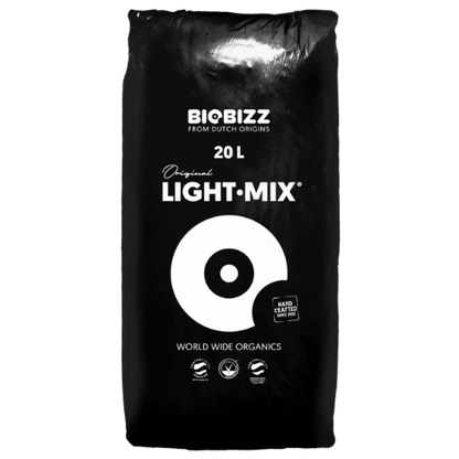 BioBizz Light-Mix – Organische, leicht vorgedüngte Erde mit Perlite für optimale Wurzelbildung und gesunde Pflanzen.