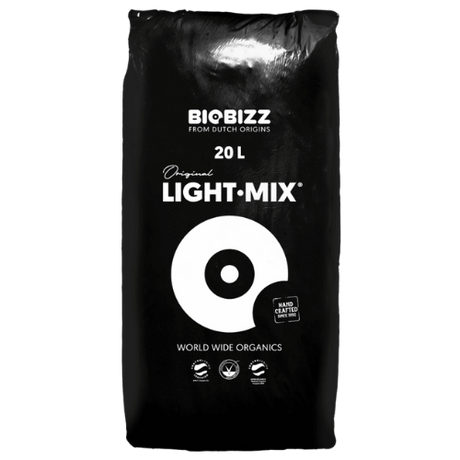 BioBizz Light-Mix – Organische, leicht vorgedüngte Erde mit Perlite für optimale Wurzelbildung und gesunde Pflanzen.