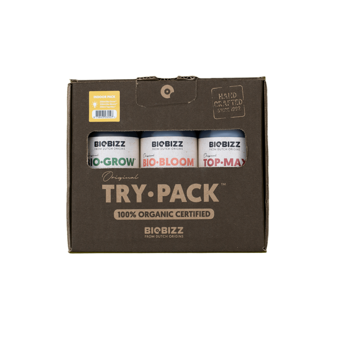 Das BioBizz Try-Pack Indoor bietet organische Dünger für optimales Pflanzenwachstum. Mit Bio Grow, Bio Bloom und Top Max wird dein Indoor-Garten gesund und ertragreich. Ideal für Anfänger und erfahrene Gärtner.