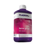 Plagron Terra Grow 1L Flasche – mineralischer Wachstumsdünger für gesunde Pflanzenentwicklung in der Wachstumsphase, geeignet für Erde und Bewässerungssysteme.