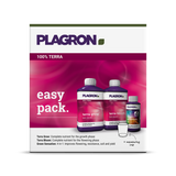 Plagron Easy Pack 100% Terra Starterset mit Terra Grow, Terra Bloom, Green Sensation und Messbecher