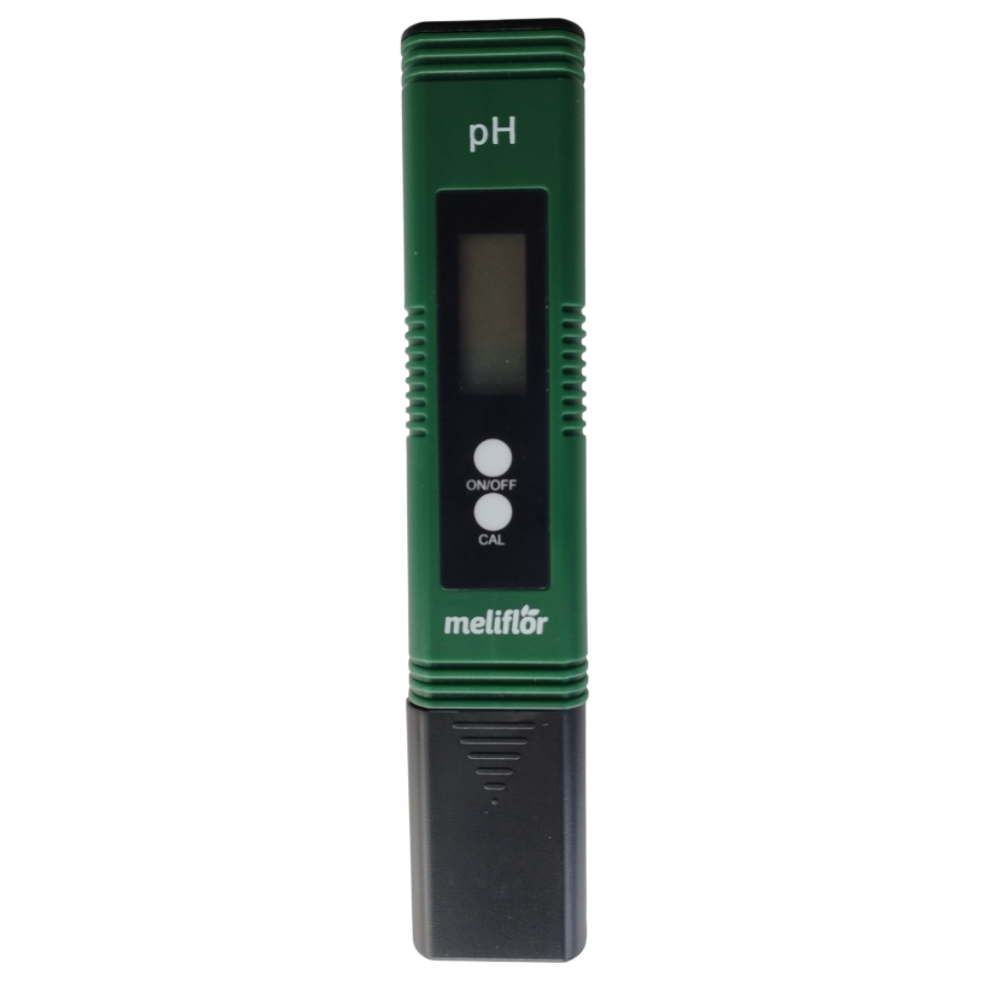 Meliflor digitales pH-Messgerät mit LCD-Anzeige und Schutzkappe