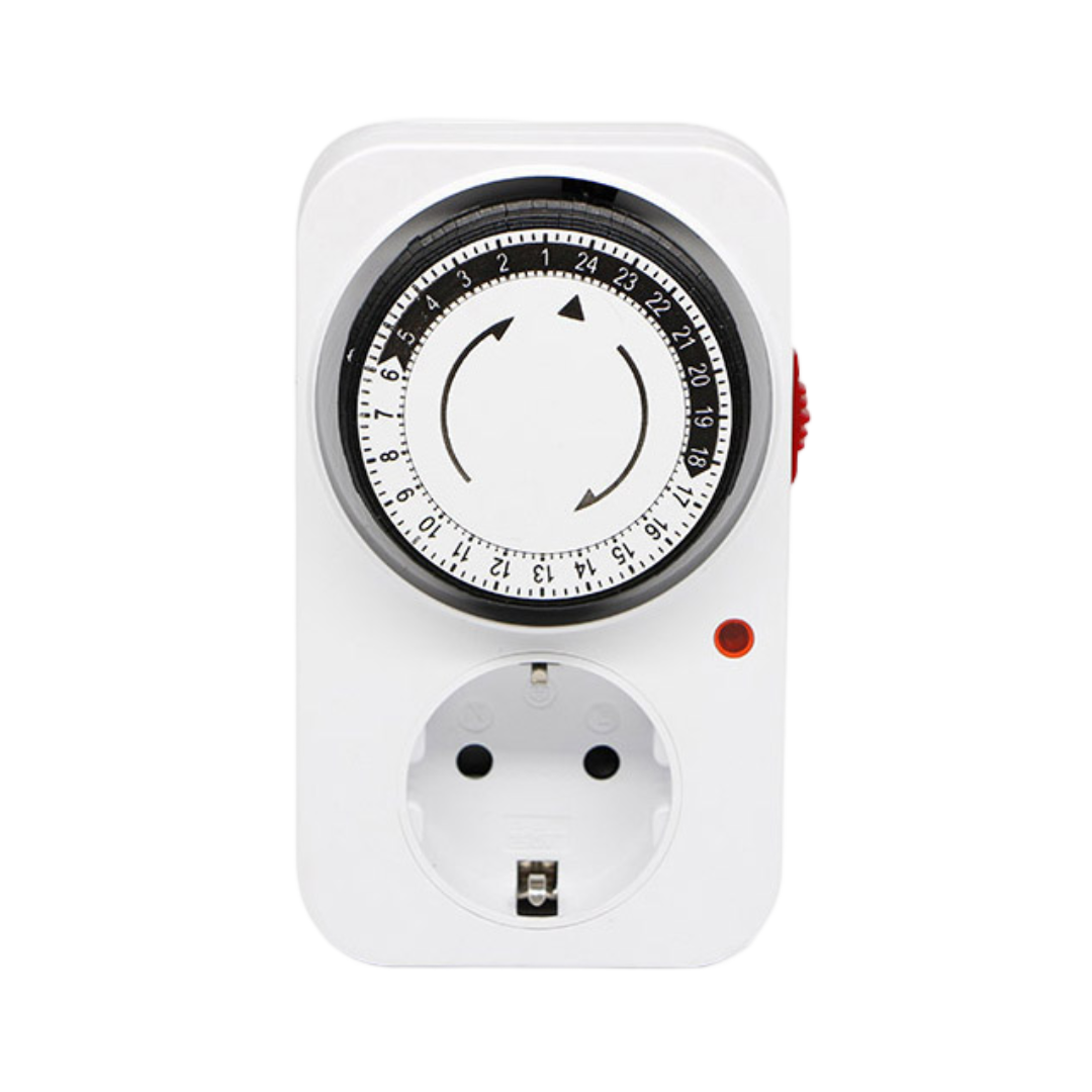 Ignator 16A Analog Zeitschaltuhr für Growlampen mit 24-Stunden-Drehrad