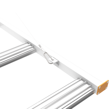 Aufhängung und Befestigung der LED Growlampe inklusive Seilaufhängung