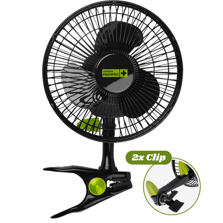 Der Garden Highpro ProFan Clipventilator sorgt für effiziente Luftzirkulation in Growboxen, feuchten Räumen oder kleinen Wohnbereichen
