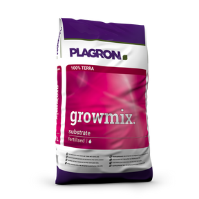 Plagron Growmix 25 L, vorgedüngte Pflanzenerde mit Perlite und Wurmhumus