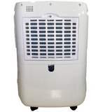 Rückansicht des Clivex HomeDry 20L mit Luftfilter und Wasserablauföffnung