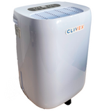 Seitenansicht des Clivex HomeDry 20L Luftentfeuchters – modernes Design mit Lüftungsgittern