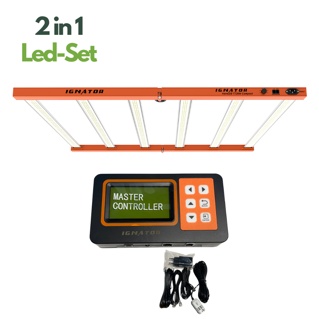 Ignator HeroLED T720W Compact LED-Set mit LC1 Master Controller – Komplettset für Indoor-Grower