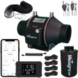 Abluft-Komplettset für Growzelte mit EC-Lüfter, Aktivkohlefilter, App-steuerbarem Controller, Sensoren, Flexschlauch, Schlauchschellen, Aufhängung und Filtergurten – optimal für diskretes Indoor Growing.
