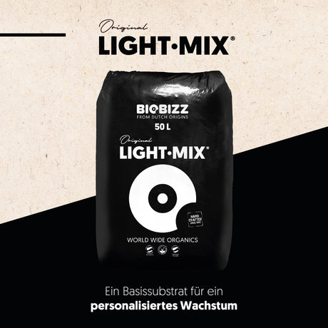 BioBizz Light·Mix 50 L Substrat für kontrolliertes Wachstum von Jungpflanzen und Stecklingen