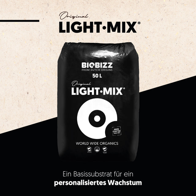BioBizz Light·Mix 50 L Substrat für kontrolliertes Wachstum von Jungpflanzen und Stecklingen