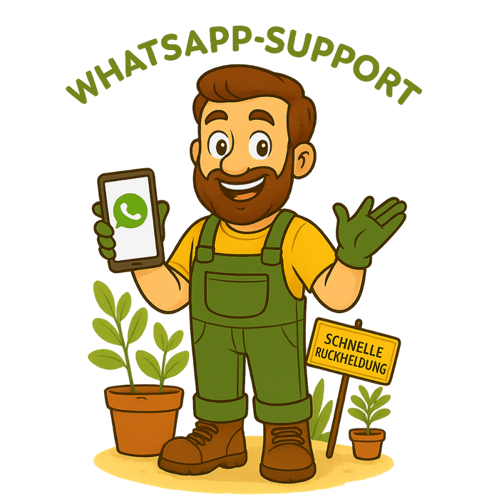 Wir beraten dich persönlich – direkt per WhatsApp.Gärtner Daniel hilft dir in wenigen Minuten.