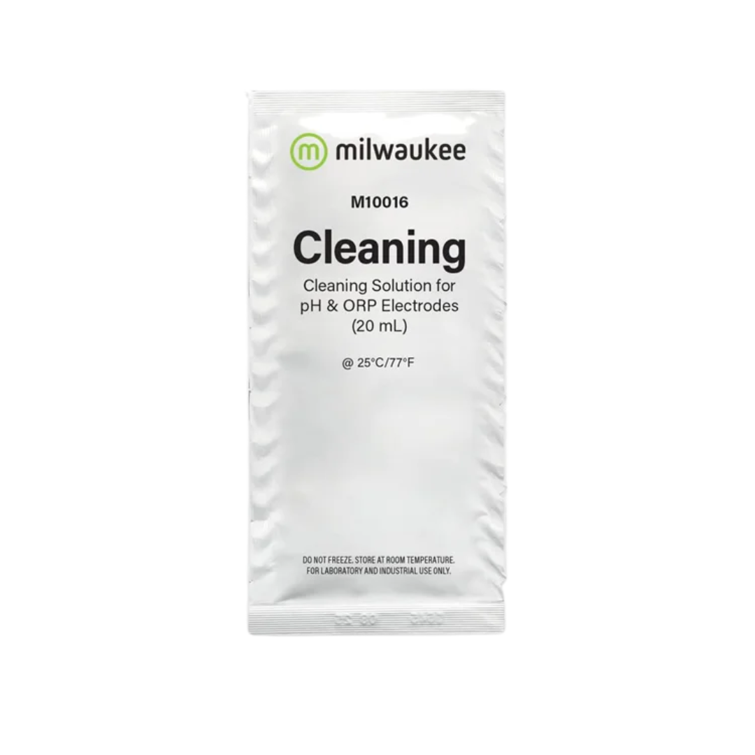 Milwaukee HCL Reinigungslösung 20ml im Einzelbeutel – Elektrodenreiniger für pH-, EC- und ORP-Messgeräte.