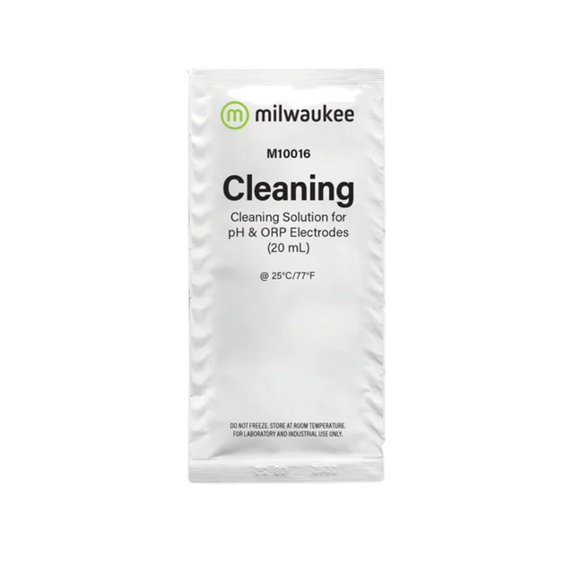 Milwaukee HCL Reinigungslösung 20ml im Einzelbeutel – Elektrodenreiniger für pH-, EC- und ORP-Messgeräte.