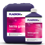 Plagron Terra Grow mineralischer Wachstumsdünger als Flasche und großer Kanister