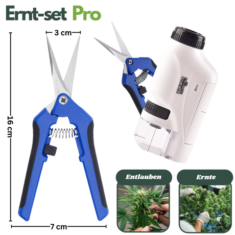 Ergonomische Ernteschere für Links- und Rechtshänder mit Sicherheitsverschluss