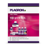 Plagron Top Grow Box 100% Terra Düngerset mit Terra Grow, Terra Bloom, Power Roots, Pure Zym und Green Sensation