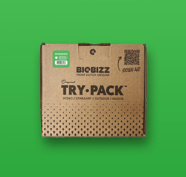 BioBizz Try-Pack Outdoor Düngerset im Karton für organische Pflanzenpflege auf Balkon, Terrasse und im Garten