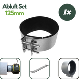 Verbindungsmanschette 125mm für sichere, luftdichte & schwingungsfreie Verbindung zwischen Rohrventilator und Aktivkohlefilter
