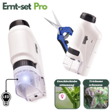 Taschenmikroskop mit integrierter LED zur Trichomerkennung und Geschlechtsbestimmung