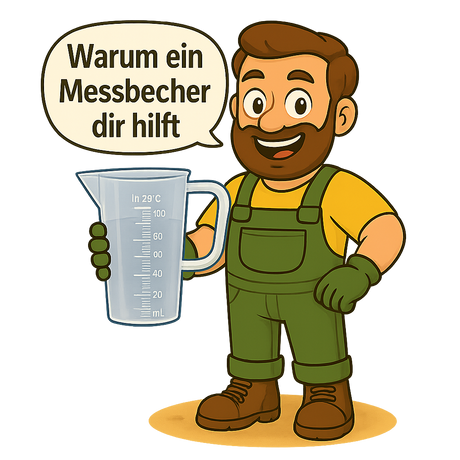 Warum ein Messbecher dir hilft, deine Pflanzen gesund und stark wachsen zu lassen.