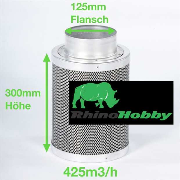 Aktivkohlefilter – 125 mm Rhino Hobby 350
