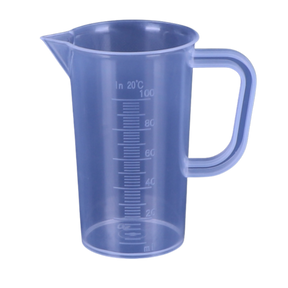 Transparenter 100-ml-Messbecher mit erhabener 10-ml-Skala, Griff und Ausguss